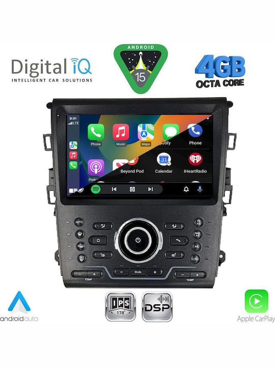 Digital IQ Car Audio System for Ford Mondeo 2014-2023 with Clima (Bluetooth/USB/WiFi/GPS/Apple CarPlay/Android Auto) with 9" Touch Screen