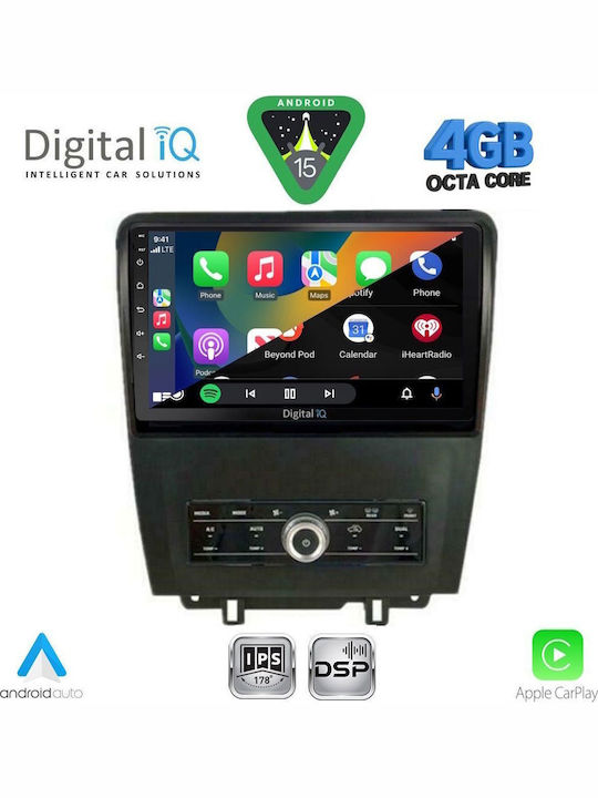 Digital IQ Car Audio System for Ford Mustang 2010-2015 (Bluetooth/USB/WiFi/GPS/Apple CarPlay/Android Auto) with 9" Touch Screen