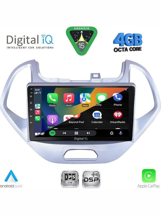 Digital IQ Car Audio System for Ford Ka 2017 (Bluetooth/USB/WiFi/GPS/Apple CarPlay/Android Auto) with 9" Touch Screen