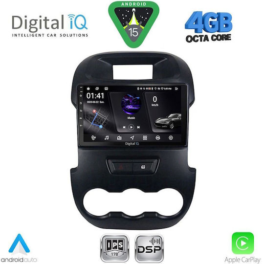 Digital IQ Ηχοσύστημα Αυτοκινήτου για Ford Transit Custom / Tourneo Custom 2013-2019 (Bluetooth/USB/WiFi/GPS/Apple-Carplay/Android-Auto) με Οθόνη Αφής 9"