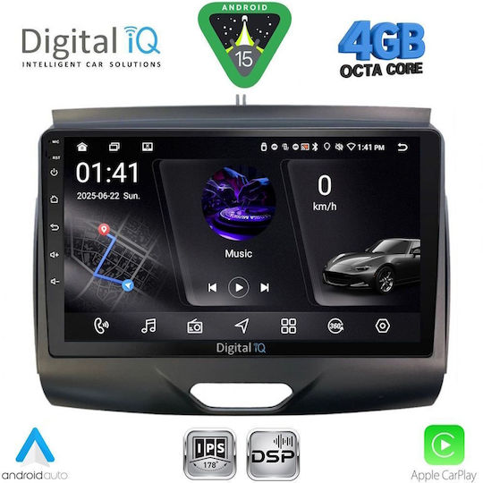 Digital IQ Ηχοσύστημα Αυτοκινήτου για Ford Transit Custom / Tourneo Custom 2013-2019 (Bluetooth/USB/WiFi/GPS/Apple-Carplay/Android-Auto) με Οθόνη Αφής 9"