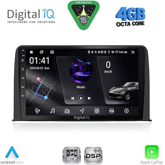 Digital IQ Ηχοσύστημα Αυτοκινήτου για Honda Civic 2012-2016 (Bluetooth/USB/WiFi/GPS/Apple-Carplay/Android-Auto) με Οθόνη Αφής 9"