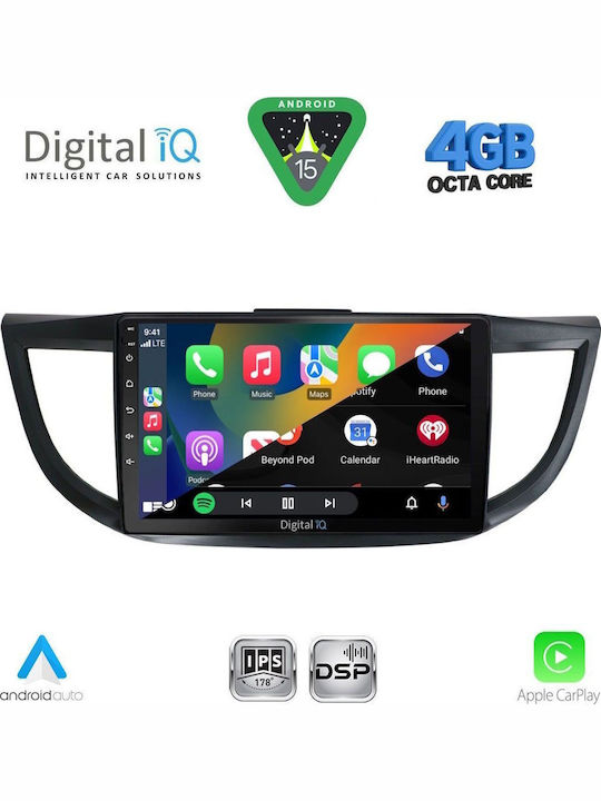Digital IQ Car Audio System for Honda CR-V 2013-2017 (Bluetooth/USB/WiFi/GPS/Apple CarPlay/Android Auto) with 10" Touch Screen