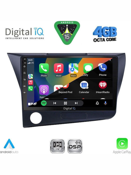 Digital IQ Car Audio System for Honda CR-Z 2010-2016 Bluetooth USB WiFi GPS Apple CarPlay Android Auto with 9" Touch Screen