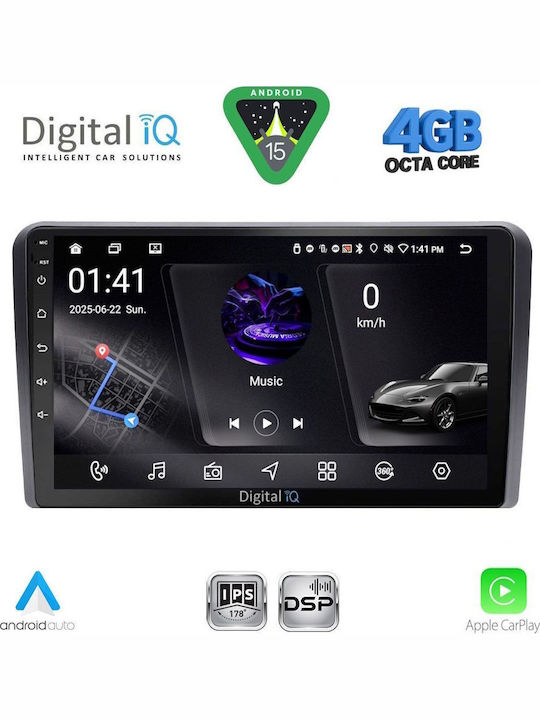 Digital IQ Ηχοσύστημα Αυτοκινήτου για Honda Jazz 2008-2012 (Bluetooth/USB/WiFi/GPS/Apple-Carplay/Android-Auto) με Οθόνη Αφής 10"