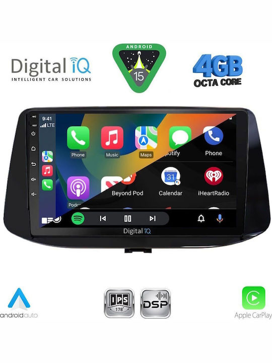 Digital IQ Car Audio System for Hyundai i20 2018-2021 Bluetooth USB WiFi GPS Apple CarPlay Android Auto with 9" Touch Screen