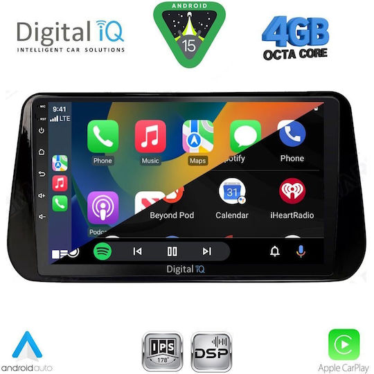 Digital IQ Ηχοσύστημα Αυτοκινήτου για Hyundai Kona 2017-2023 (Bluetooth/USB/WiFi/GPS/Apple-Carplay/Android-Auto) με Οθόνη Αφής 10"