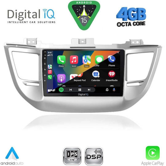 Digital IQ Ηχοσύστημα Αυτοκινήτου για Hyundai Tucson 2015-2019 (Bluetooth/USB/WiFi/GPS/Apple-Carplay/Android-Auto) με Οθόνη Αφής 9"