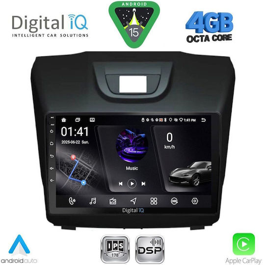 Digital IQ Ηχοσύστημα Αυτοκινήτου Isuzu D-Max 2002-2008 (Bluetooth/USB/WiFi/GPS/Apple-Carplay/Android-Auto) με Οθόνη Αφής 9"