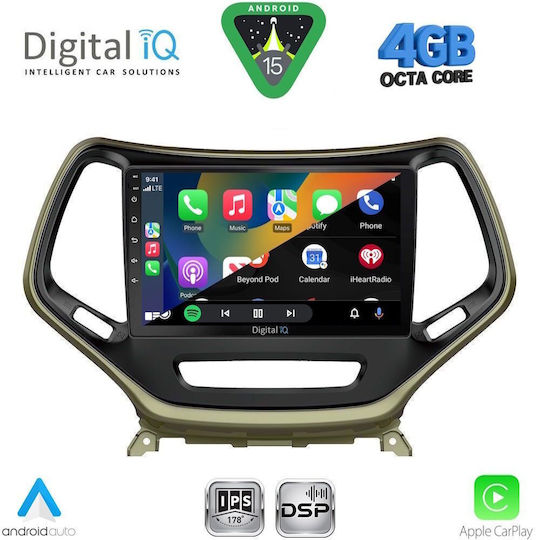 Digital IQ Ηχοσύστημα Αυτοκινήτου για Jeep Cherokee 2014 (Bluetooth/USB/WiFi/GPS/Apple-Carplay/Android-Auto) με Οθόνη Αφής 10"