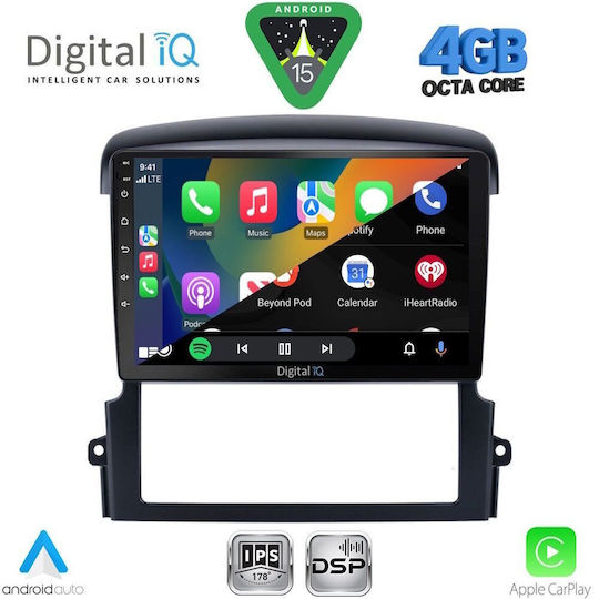 Digital IQ Car Audio System for Kia Sorento 2006-2009 Bluetooth USB WiFi GPS Apple CarPlay Android Auto with 9" Touch Screen
