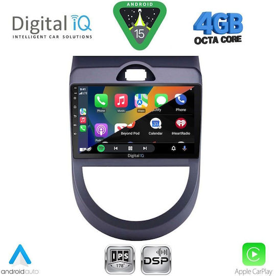 Digital IQ Ηχοσύστημα Αυτοκινήτου για Kia Soul 2008-2013 (Bluetooth/USB/WiFi/GPS/Apple-Carplay/Android-Auto) με Οθόνη Αφής 9"