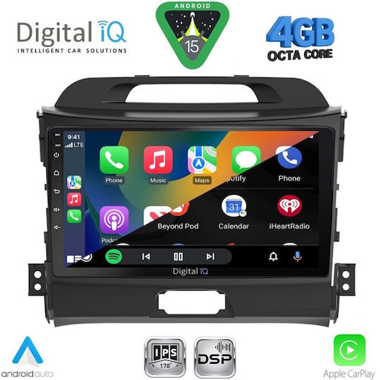 Digital IQ Ηχοσύστημα Αυτοκινήτου για Kia Soul 2008-2013 (Bluetooth/USB/WiFi/GPS/Apple-Carplay/Android-Auto) με Οθόνη Αφής 9"
