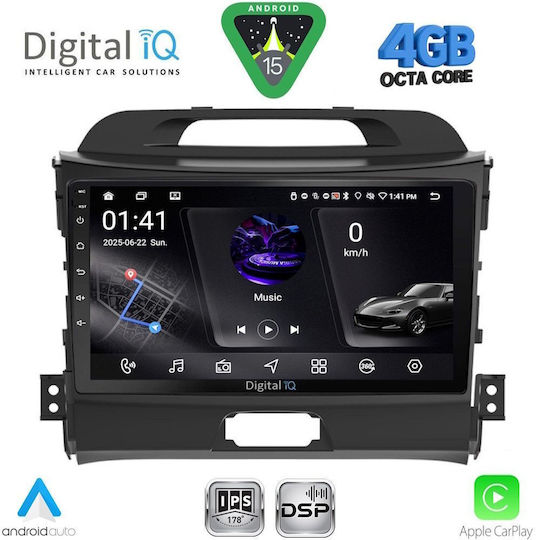 Digital IQ Ηχοσύστημα Αυτοκινήτου για Kia Soul 2008-2013 (Bluetooth/USB/WiFi/GPS/Apple-Carplay/Android-Auto) με Οθόνη Αφής 9"