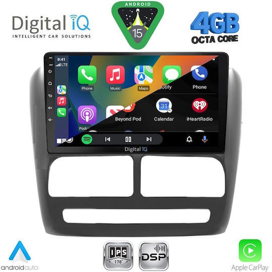 Digital IQ Ηχοσύστημα Αυτοκινήτου για Fiat Doblo 2010-2015 (Bluetooth/USB/WiFi/GPS/Apple-Carplay/Android-Auto) με Οθόνη Αφής 9"