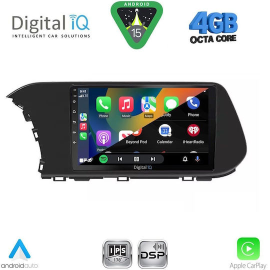 Digital IQ Car Audio System for Hyundai i20 / Bayon 2021 (Bluetooth/USB/WiFi/GPS/Apple CarPlay/Android Auto) with 10" Touch Screen