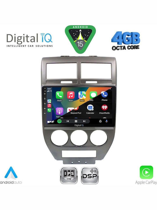 Digital IQ Auto-Audiosystem Für Jeep Compass / Patriot 2007-2016 Bluetooth USB Eingebautes Wi-Fi GPS Apple CarPlay Android Auto Mit 10 Zoll Touchscreen DIGITAL IQ RSG 6276 CPA