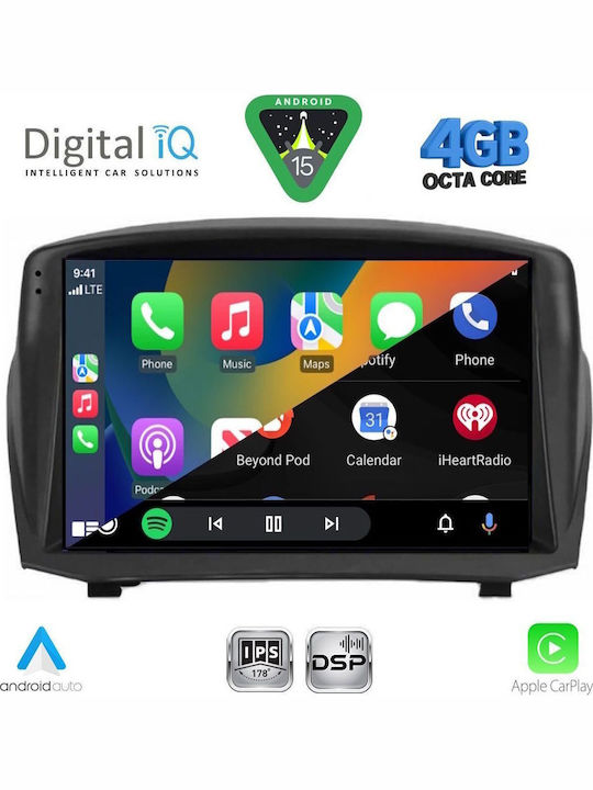 Digital IQ Car Audio System for Ford Fiesta 2008-2017 (Bluetooth/USB/WiFi/GPS/Apple CarPlay/Android Auto) with 9" Touch Screen