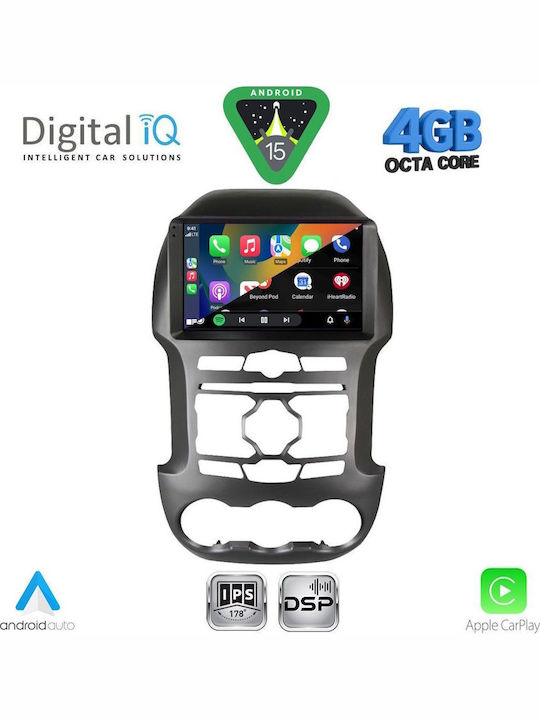 Digital IQ Car Audio System for Ford Ranger 2011-2015 (Bluetooth/USB/WiFi/GPS/Apple CarPlay/Android Auto) with 9" Touch Screen
