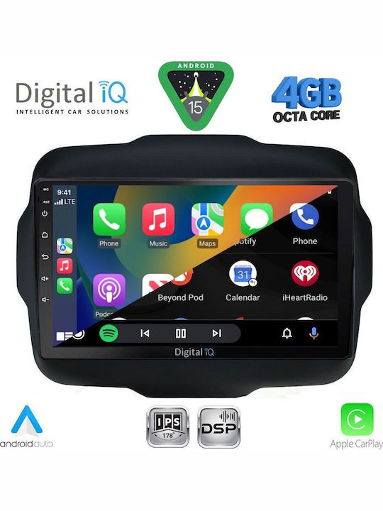 Digital IQ Car Audio System for Jeep Grand Cherokee 1999-2004 Bluetooth USB WiFi GPS Apple CarPlay Android Auto with 9" Touch Screen