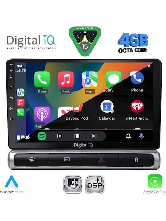 Digital IQ Car Audio System for Citroen C3 / DS3 2016 (Bluetooth/USB/WiFi/GPS/Apple CarPlay/Android Auto) with 9" Touch Screen