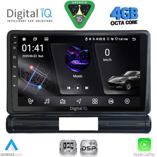 Digital IQ Car Audio System for Citroen C3 / DS3 2016 (Bluetooth/USB/WiFi/GPS/Apple CarPlay/Android Auto) with 9" Touch Screen