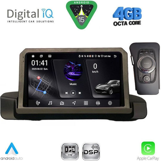 Digital IQ Car Audio System for BMW Series 1 2004-2013 with A/C Bluetooth USB WiFi GPS Apple CarPlay Android Auto with 9" Touch Screen