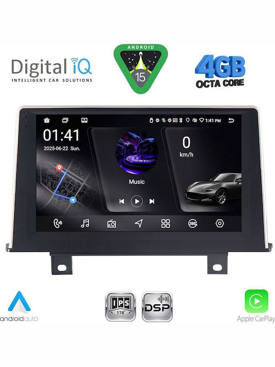 Digital IQ Car Audio System for BMW Series 1 2004-2013 with A/C Bluetooth USB WiFi GPS Apple CarPlay Android Auto with 9" Touch Screen