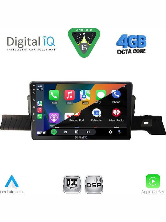 Digital IQ Car Audio System for Citroen C3 / DS3 2016 (Bluetooth/USB/WiFi/GPS/Apple CarPlay/Android Auto) with 9" Touch Screen