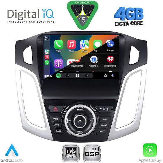 Digital IQ Ηχοσύστημα Αυτοκινήτου για Ford Focus 2011-2018 (Bluetooth/USB/WiFi/GPS/Apple-Carplay/Android-Auto) με Οθόνη Αφής 9"