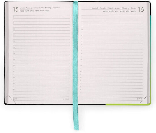 Legami Milano Daily Agenda 2026/27 Shades Green 9.5x13.5cm