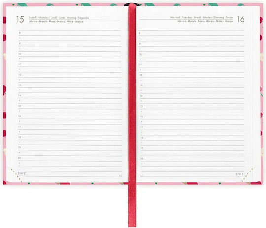 Legami Milano Ημερήσια Ατζέντα 2026/27 Teddy Bear Cherry Pink 9.5x13.5εκ.