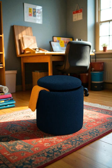 SteweHome Hocker Für Das Wohnzimmer Mit Stauraum Rund
