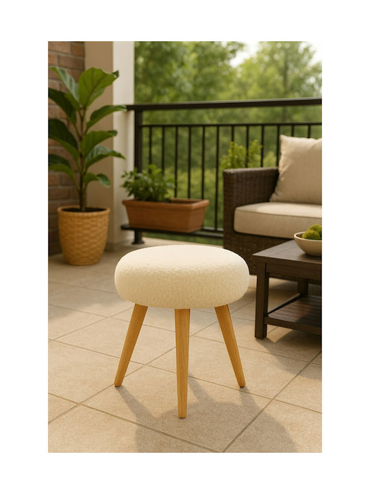 Living Room Upholstered Fabric Stool Stewehome Makeup Cushion With Wooden Leg And Mdf Body Ste-026412-v57190