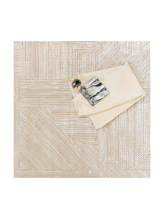 Ezzo Carlota E703b1w Fireplace Rug Rectangular Beige 133x190cm