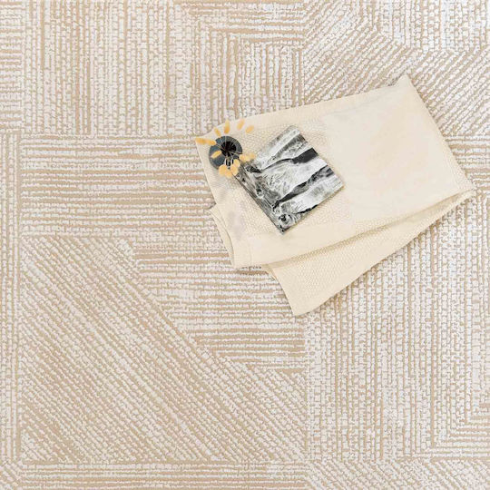 Ezzo Carlota E703b1w Fireplace Rug Rectangular Beige 133x190cm