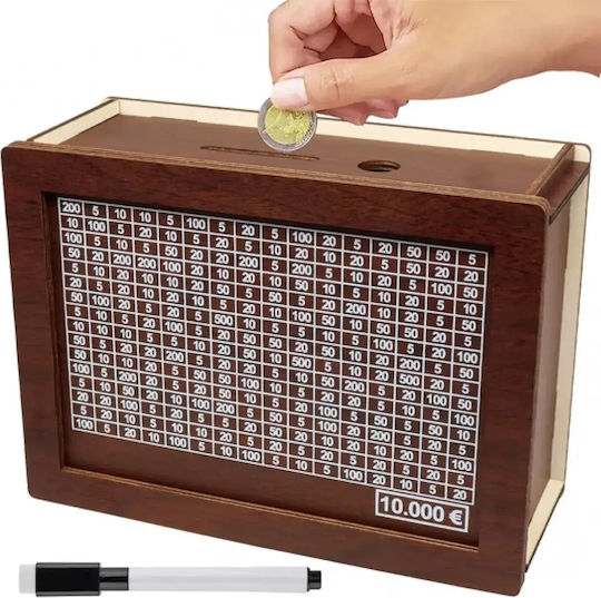 Hölzernes Sparbüchse Mit Marker Notizzettel 17x12.5x6.5 Cm — 1000€