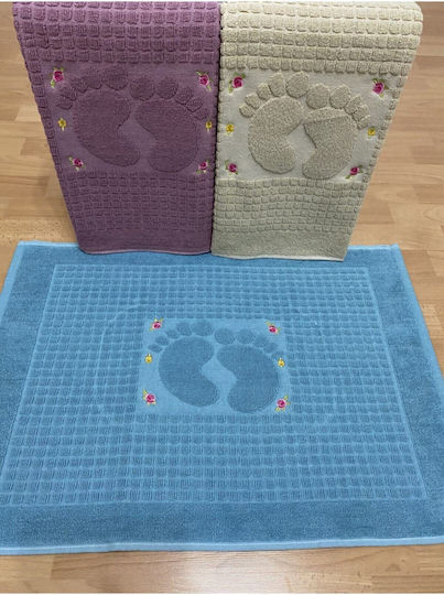 SteweHome Set Covoare De Baie Din Bumbac STE-024743-V51126 Albastru Petrol 50x70cm 3 Bucăți