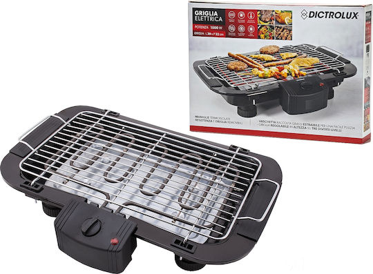 ArteLibre Tabletop Electric Grill Grate 1500W with Adjustable Thermostat 39x22cm
