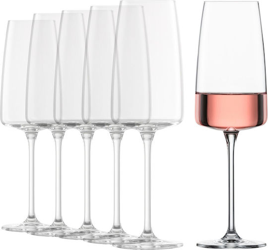 Schott Zwiesel Σετ Ποτήρια Κρασιού Κολωνάτα Κρυστάλλινα Γκρι 388ml 6τμχ