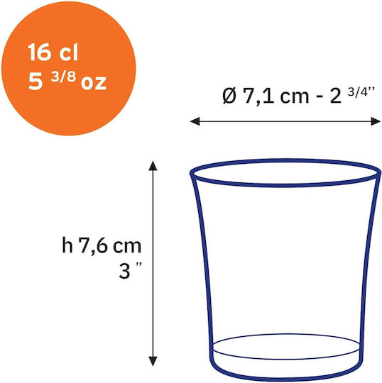 Duralex Σετ Ποτήρια από Γυαλί 160ml 4τμχ