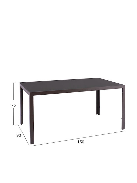 Garten- und Outdoor-Möbelsets Typsatz Speisesaal 7 Stücke Braun