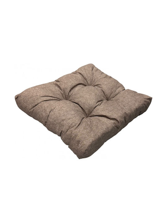 Μαξιλάρι Καρέκλας Κήπου Μπαμπού Καφέ Taupe 38x38εκ.