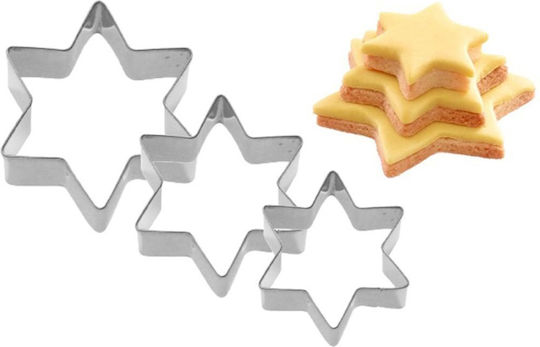 Set 3 Decupatoare Pentru Biscuiți Stea 4 Cm 5 Cm 6 Cm Westmark