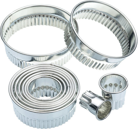Комплект 11 Кръгли Формички За Бисквитки С Назъбен Край Металик Kitchen Craft