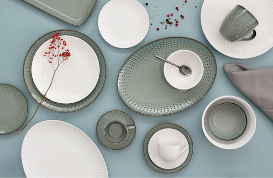 Easylife Deep Serving Plate Made of Porcelain with Diameter 20cm