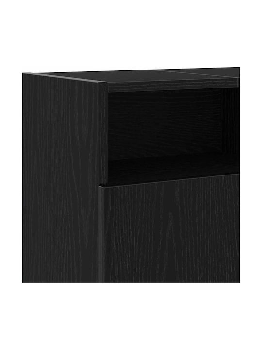 TV Stand with LED Lighting Black L120xW30xH50cm