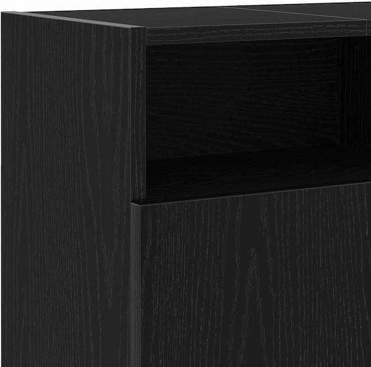 TV Stand with LED Lighting Black L120xW30xH50cm