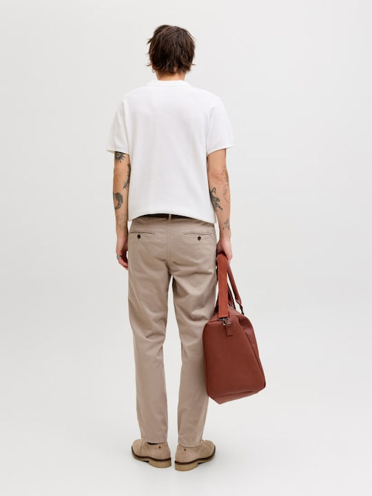 Herrenhosen Chino Elastisch in Regulärer Passform Braun