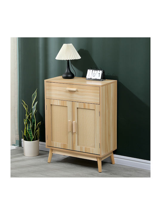Sideboard Scandy Holz mit Schubladen Natürliche Farbe 60x30x80cm